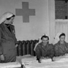 Wartime nurses and campaign sticker